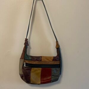 Leather patchwork bag